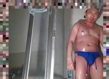 mandi, parti, menghisap-zakar, homoseksual, gusti, mandi-shower, berotot, kasar