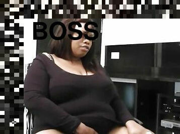 Boss fingering and banging fat secretary cunt