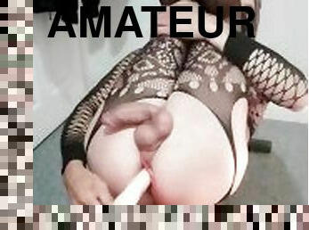 amaterski, analano, usko, dildo, guz