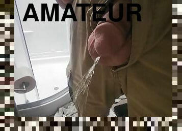 poilue, énorme, pisser, public, amateur, gay, joufflue, ejaculation, horny, solo