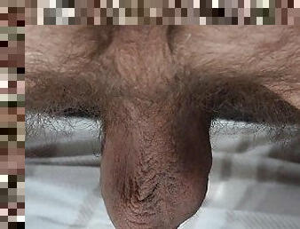 hårig, bröstvårtor, cumshot, gay, sprut, kåt, ensam, close-up, kuk