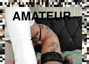 amateur, ados, latina, brésil, parfait, solo, brunette, réalité, tatouage