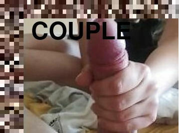 gros-nichons, masturbation, orgasme, amateur, fellation, ejaculation-sur-le-corps, énorme-bite, couple, secousses, ejaculation