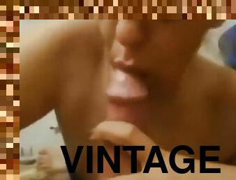 amatör, vintage, massage, pov, blond, förnedring, mjölkning