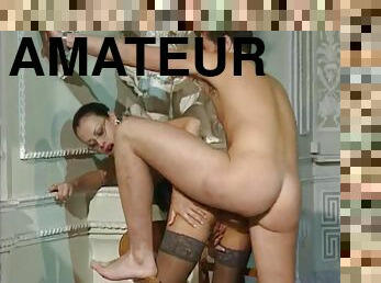 cul, amateur, anal, énorme-bite, milf, vintage, double, bas, brunette, pénétrante