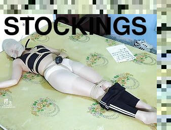 mainan, tidur, bdsm-seks-kasar-dan-agresif, stocking-stockings, fetish-benda-yang-dapat-meningkatkan-gairah-sex, menyumbat, bondage-seks-dengan-mengikat-tubuh, dominasi, berambut-cokelat