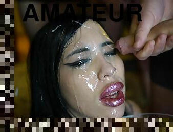 amatør, gruppesex-groupsex, bukkake, brunette