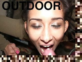 POV sex for money with a bitch Darcia Lee outdoors