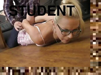 étudiante, bdsm, blonde, fétiche, bondage