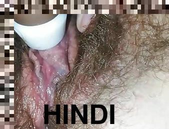 poilue, chatte-pussy, amateur, jouet, indien, solo, humide