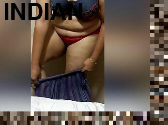 Indian Wife Changing Dress