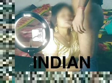 Indian Desi Pornstar Couple Recording Their Homemade Video For