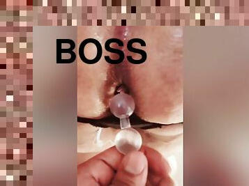 Anal Training And Fucking With Kinky Beads With My Boss . Husband Is At Work