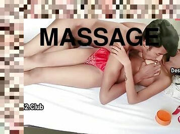 massage, indien, brunette