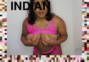 Messy Indian Slut Gagging And Spitting On Your Hard Cock