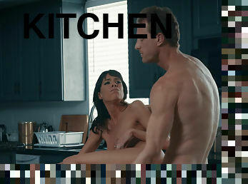Passionate sex in the kitchen with hot MILF Lexi Foxy