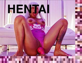 Real Life Hentai - Huge Dildo Fuck Compilation