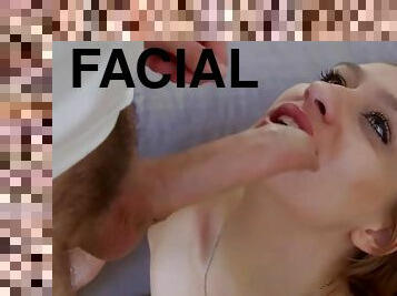 garganta-funda, facial, loira