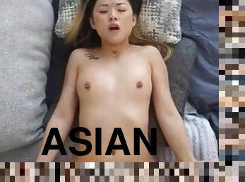 asiatisk, hardcore, liderlig, knepning-fucking, skjult