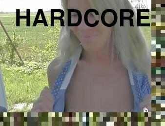 hardcore, avto, blond, trdo