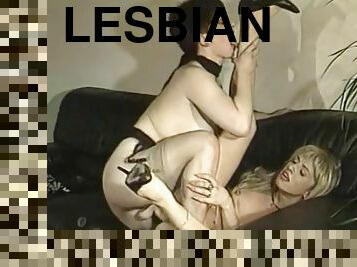 lesbian-lesbian, lucu, sofa