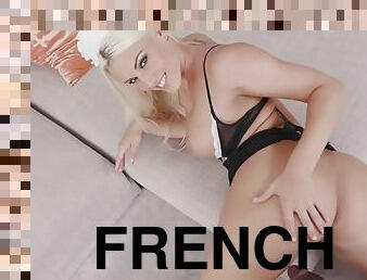 gros-nichons, femme-de-ménage, interracial, milf, jouet, française, blonde, tatouage