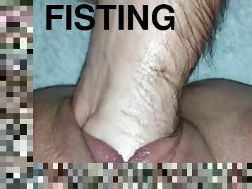 My lover fucks me very hard with his fists