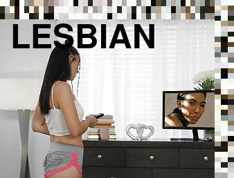 Ashley Wolf and Jada Kai explore their lesbian side