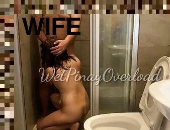 fürdőkádban, feleség, kemény, zuhanyozás, fülöp-szigeteki, vad