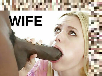 Young blonde wife takes revenge with monster black cock
