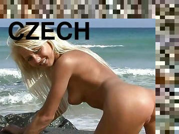 junge, strand, junge18, czech, rasiert, neckend