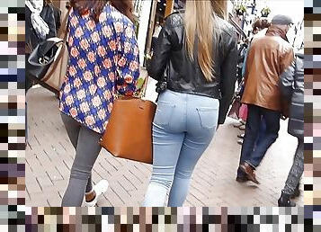 public, amateur, ados, cam, voyeur, joufflue, blonde, serrée, bout-a-bout, jeans