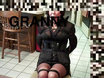 granny, bdsm, fétiche, bâillonnement, bondage