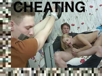 Cheating Husband Gets Cuckolding Punishment By Young Wife