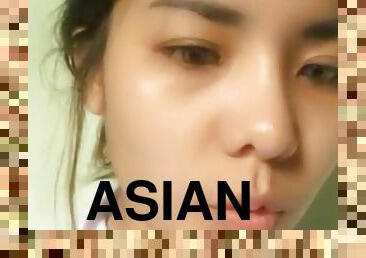 asiatisk, amatör, tonåring, ung18, webbkamera, ensam, retande
