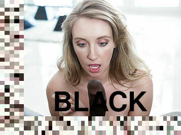 Sexually Attractive blond hair girl fucks a divorced black guy