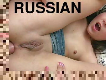 russisk, anal, tenåring, ung-18, rumpe-butt, utrolig, pikk