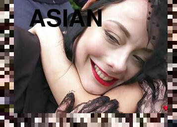 asiatique, cul, fisting, chatte-pussy, lesbienne, fou, doigtage, sale, mignonne, chevauchement