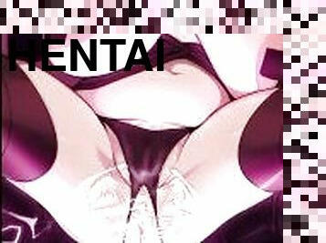 compilação, gangue, penetração-de-braço, a-três, anime, hentai