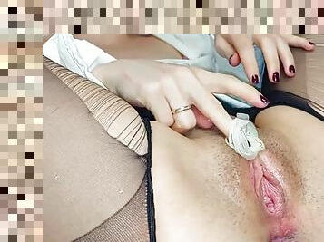 orgasmo, mijando, cona-pussy, esguincho, esposa, marido, ejaculação, patrão