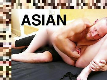 Horny Hipster Rubs Pussy Of 22yo Asian Hooker