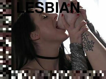 Angela White and Skye Blue Hot Lesbian Sex