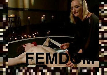 strapon, anal, legetøj, spiller, bdsm, blond, fetish, bondage, femidom