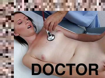 Filthy Doctor Exams Her Pink Shaved Snatch