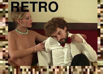 Spellbinding cutie mind-blowing retro sex video