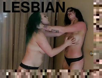 Libidinous tarts lesbian crazy catfight clip