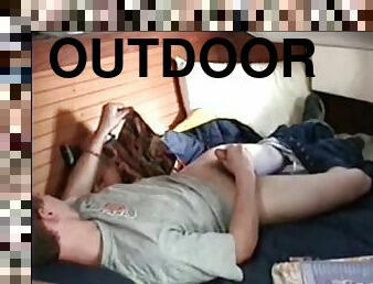 masturbation, en-plein-air, amateur, ejaculation-sur-le-corps, gay, ejaculation, action