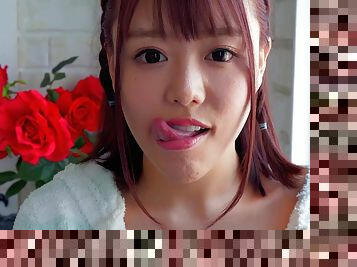 Japanese Babe Mao Hamasaki Displaying Her Delicous Long Tongue