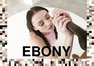 Ebony stud fucks skinny white stepsister