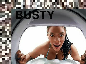 Roommates With Fuck Buddy Benefits, Halle Hayes - interracial hardcore half stuck in laundry machine